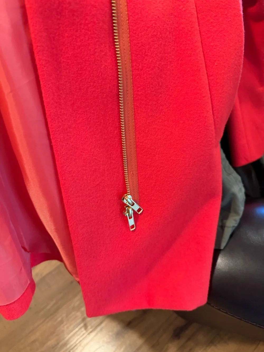 J. Crew Bright Red Wool Coat - Picture 4 of 7